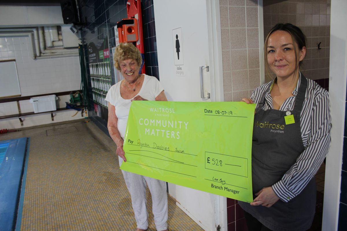 Poynton Disabled Swim wins the Green Disk Scheme funding from Waitrose ...