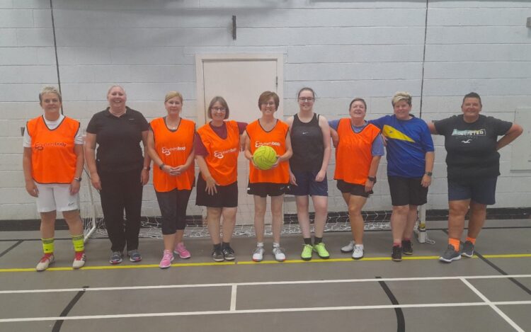 Women's Walking Football Session at Holmes Chapel Leisure Centre