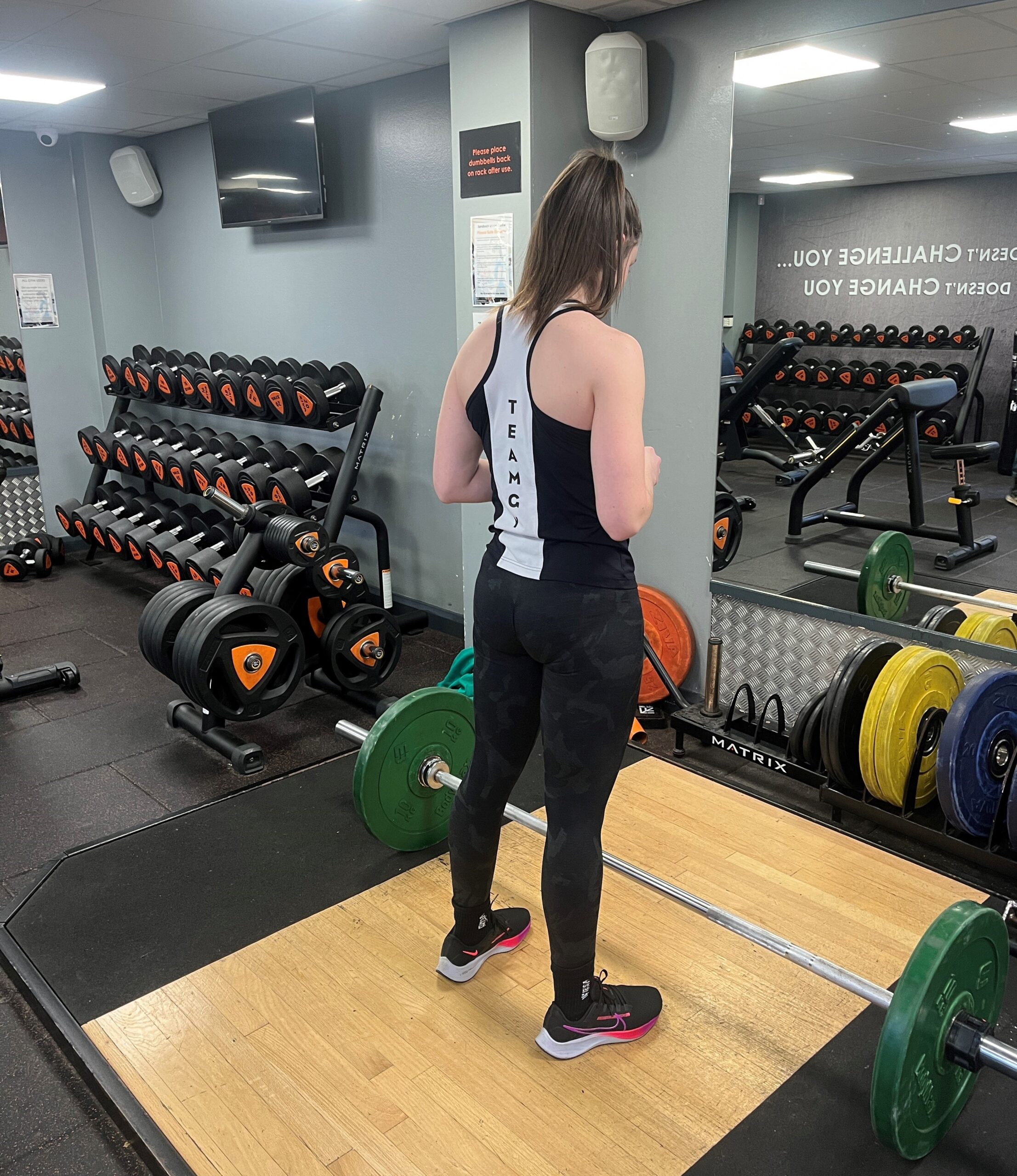 Naomi using Sandbach Leisure Centre's gym