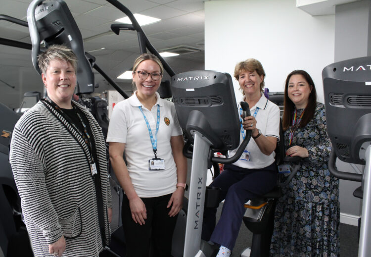 Photo caption left to right - Donna Williamson Senior Health Innovations Manager at Everybody Health and Leisure, Amy Ward Physiotherapy Team Lead for the post Covid service within Central Cheshire Integrated Care Partnership, Carol Jones Team Leader Physiotherapist in the post Covid recovery service at East Cheshire NHS Trust and Laura Millington Care Community Coach at East Cheshire NHS Trust