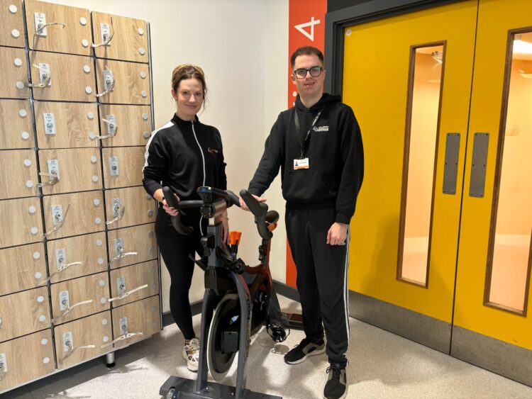 L-R: Victoria Barker, Fitness Experience Manager, alongside Matthew Smith Health Innovation Assistant at Everybody Health & Leisure